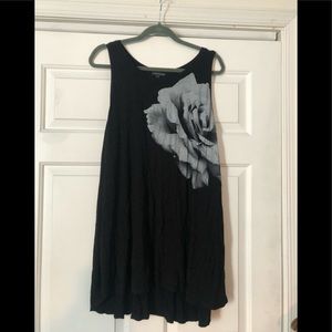 Lane Bryant tank- size 22/24- black with gray rose